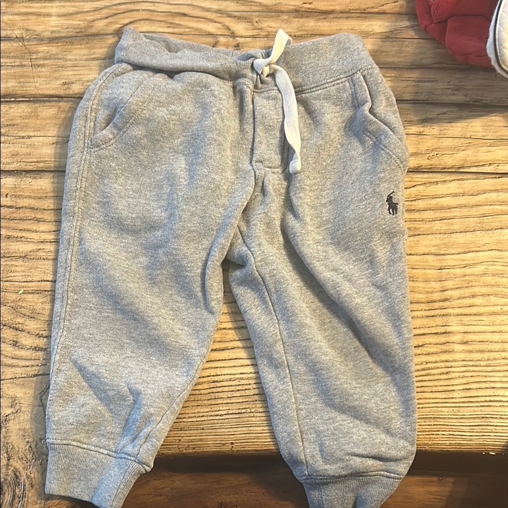 Ralph Lauren Gray Joggers with Elastic Waistband